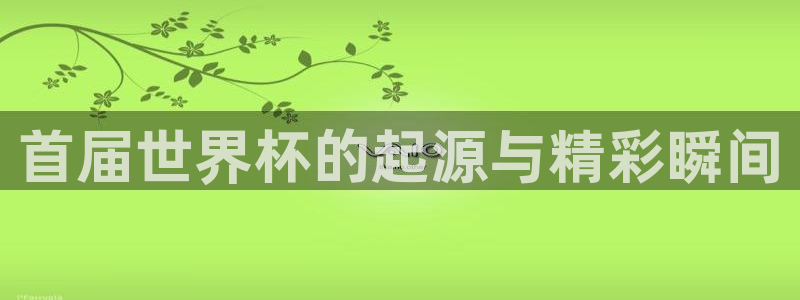 澳门世界杯直播:首届世界杯的起源与精彩瞬间